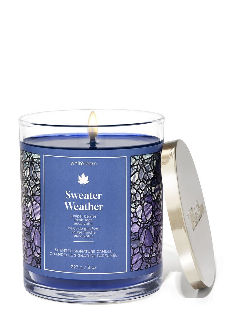 Парфумована свічка на 1 гніт Bath & Body Works Sweater Weather, 227 г