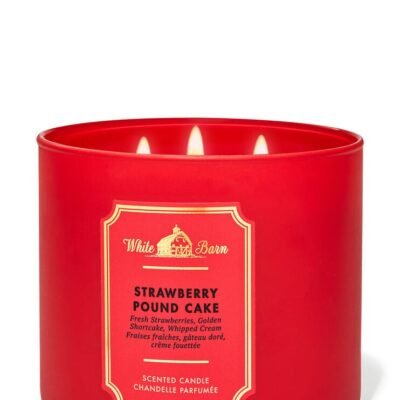 Парфумована свічка на 3 гноти Bath & Body Works Strawberry Pound Cake, 411 г