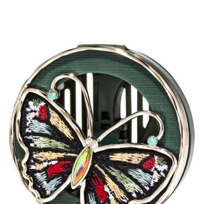 Тримач для ароматизатору в авто Bath & Body Works Embroidered Moth Green