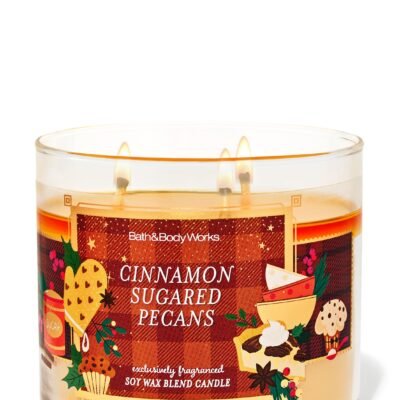 Парфумована свічка на 3 гноти Bath & Body Works Cinnamon Sugared Pecans, 411 г