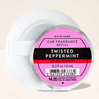 Ароматизатор-капсула для авто Bath & Body Works Twisted Peppermint, 6 мл