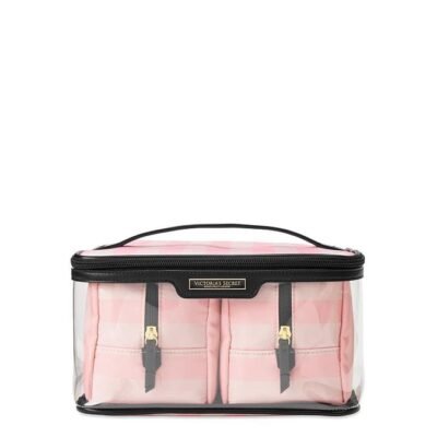 Косметичка-кейс 3 в 1 Victoria's Secret Getaway Glam Pink Iconic Stripes