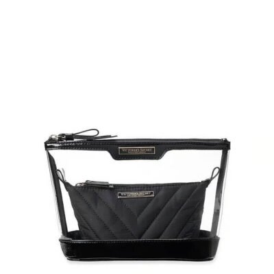 Косметичка 2 в 1 Victoria's Secret 2-Piece Makeup Bag Black Lily