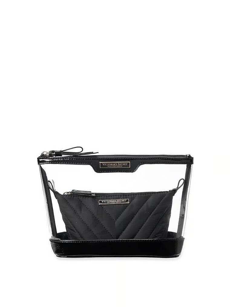 Косметичка 2 в 1 Victoria's Secret 2-Piece Makeup Bag Black Lily