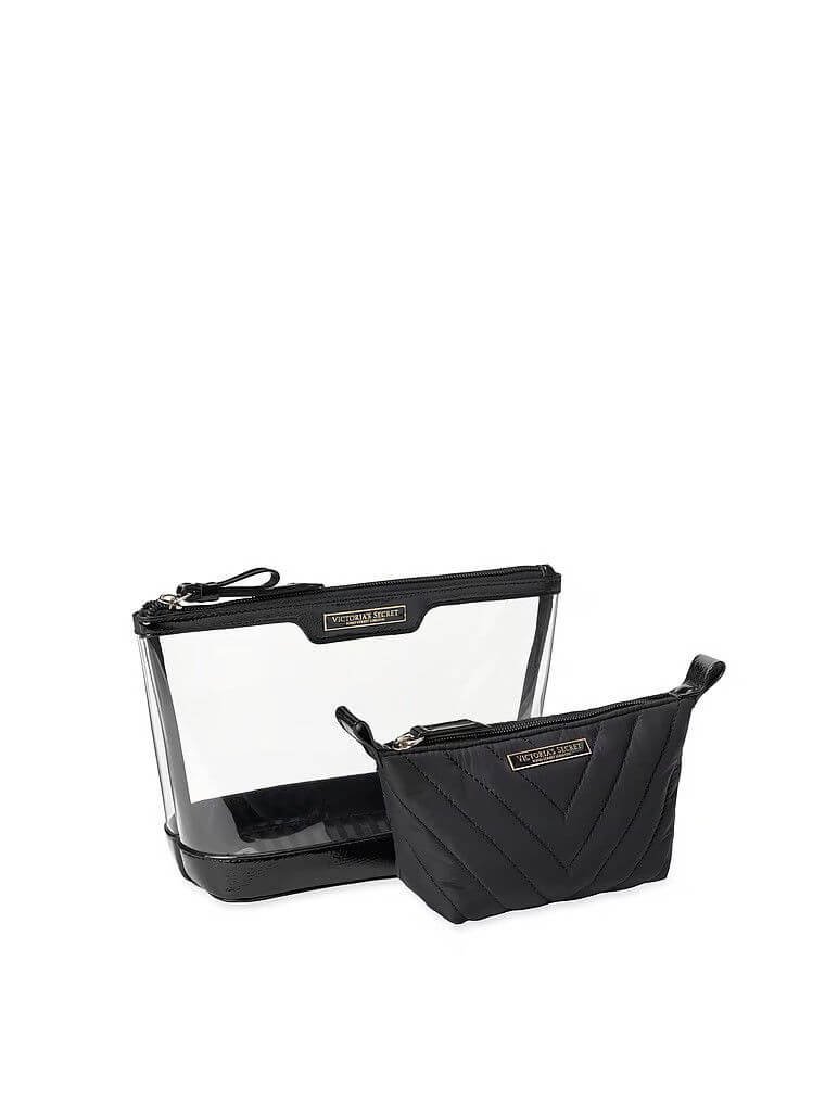 Косметичка 2 в 1 Victoria's Secret 2-Piece Makeup Bag Black Lily
