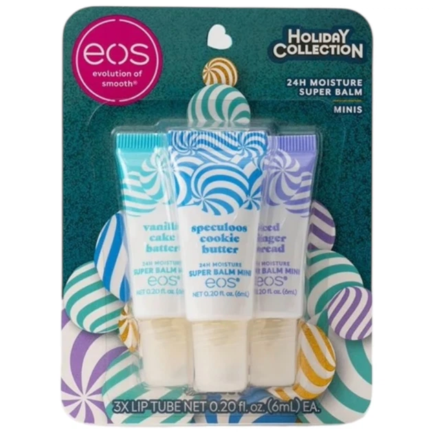 Набір зволожуючих бальзамів для губ EOS Sweet Holiday Magic Mini Super Balm 3