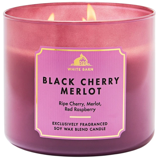 Парфумована свічка на 3 гноти Bath & Body Works Black Cherry Merlot, 411 г