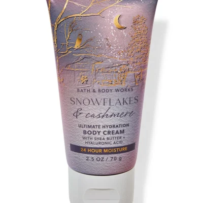 Парфумований міні крем для тіла Bath & Body Works Snowflakes & Cashmere, 70 г