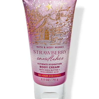 Парфумований міні крем для тіла Bath & Body Works Strawberry Snowflakes, 70 г