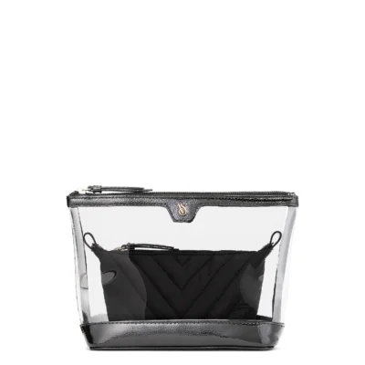 Косметичка 2 в 1 Victoria's Secret 2-Piece Makeup Bag Black
