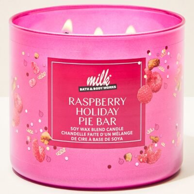 Парфумована свічка на 3 гноти Bath & Body Works Raspberry Holiday Pie Bar, 411 г