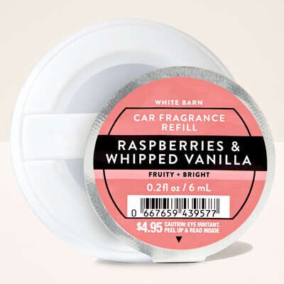 Ароматизатор-капсула для авто Bath & Body Works Raspberries & Whipped Vanilla, 6 мл