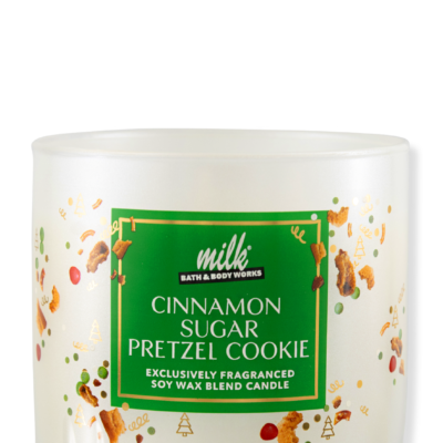 Парфумована свічка на 3 гноти Bath & Body Works Cinnamon Sugar Pretzel Cookie, 411 г