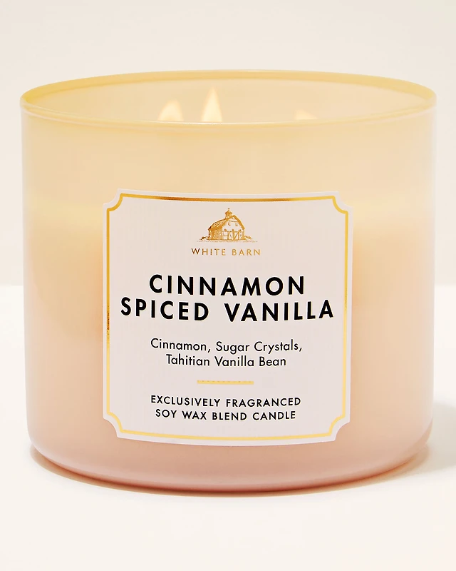Парфумована свічка на 3 гноти Bath & Body Works Cinnamon Spiced Vanilla, 411 г