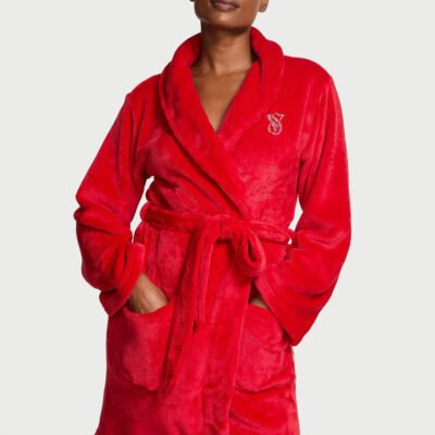 Халат Victoria’s Secret Short Cozy Plush Robe червоний