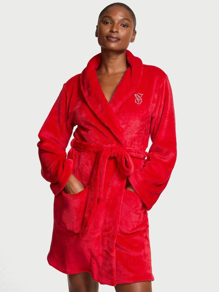 Халат Victoria’s Secret Short Cozy Plush Robe червоний