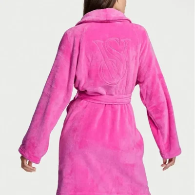 Халат Victoria’s Secret Short Cozy Plush Robe малиновий