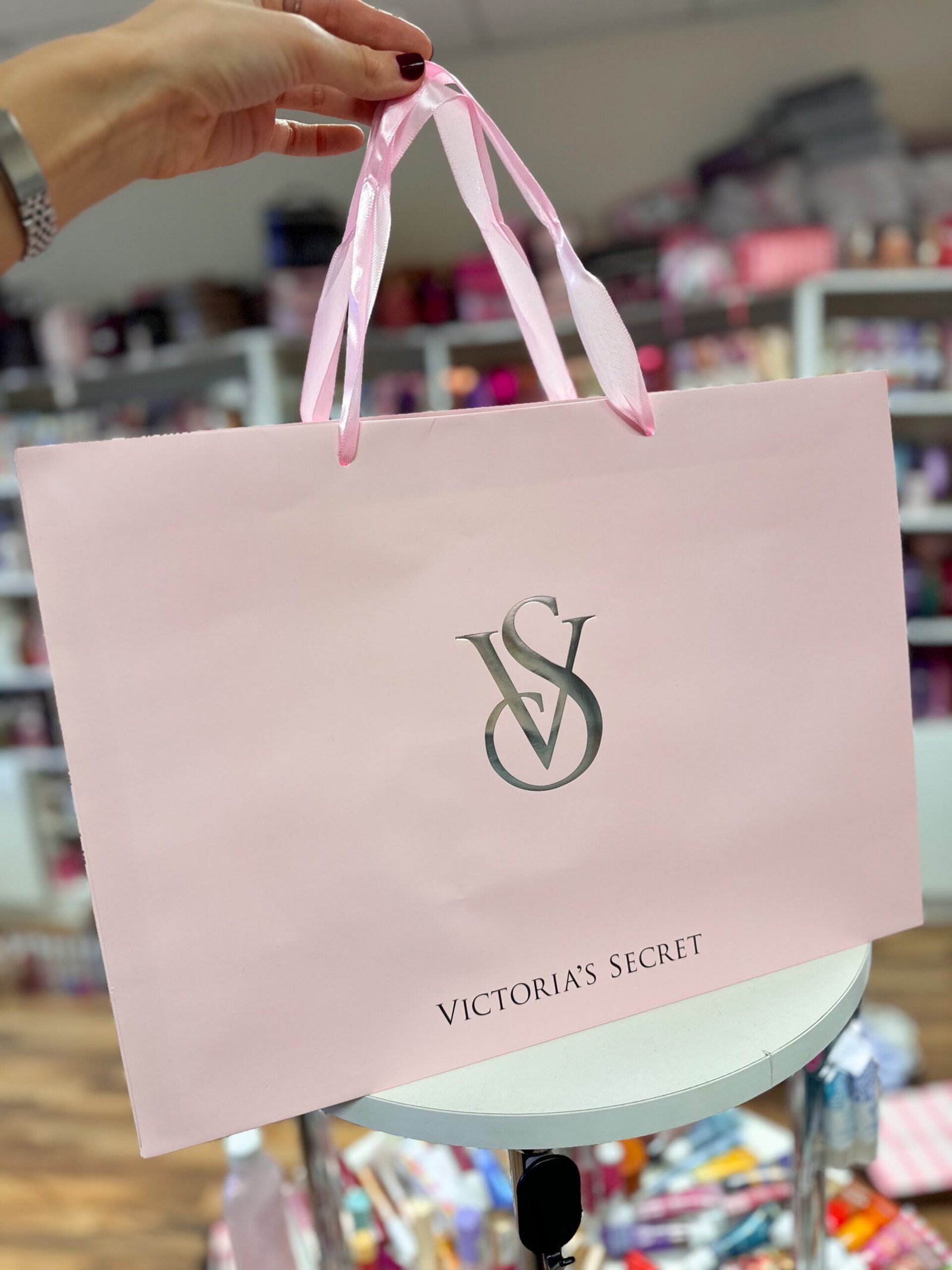 Подарунковий пакет Victoria's Secret рожевий (XL розмір)