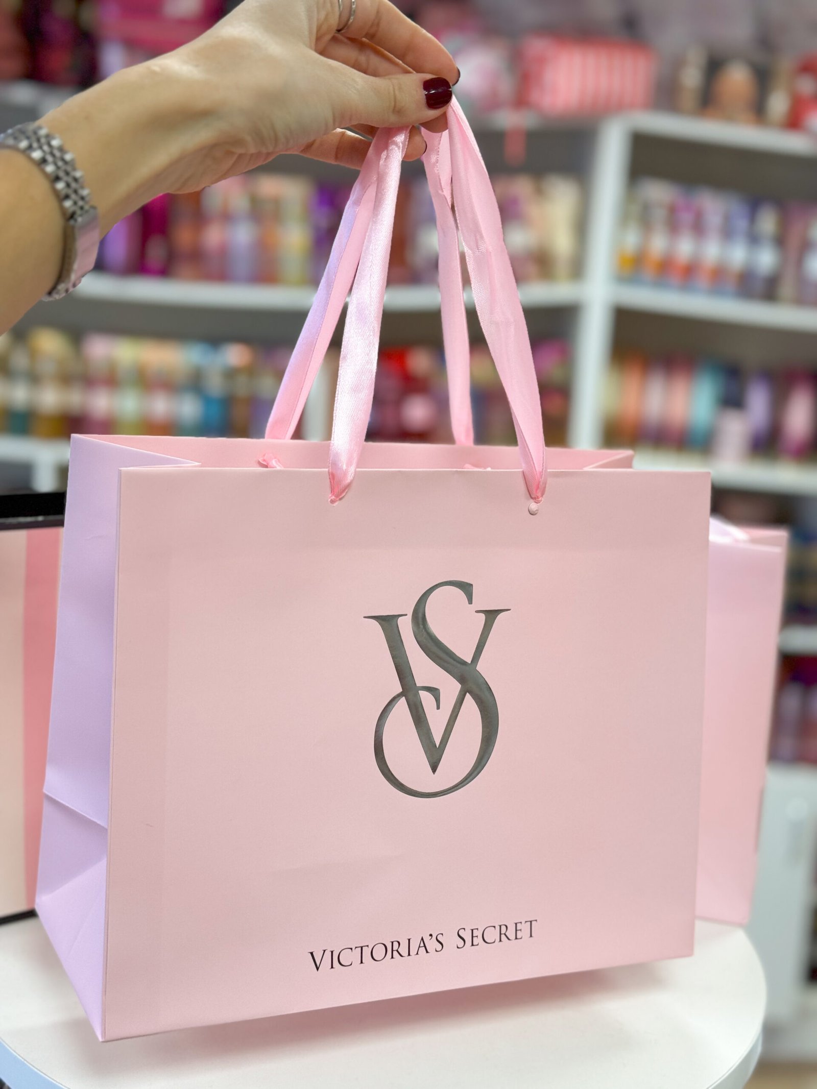 Подарунковий пакет Victoria's Secret рожевий (L розмір)