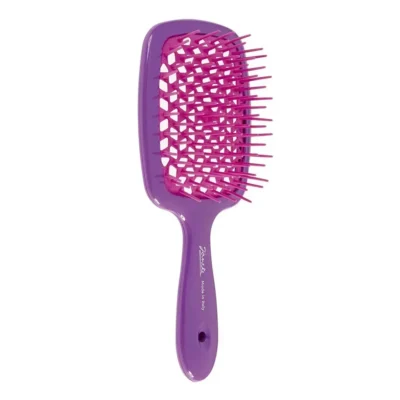 Гребінець для волосся фіолетова з рожевим Janeke Superbrush Standart