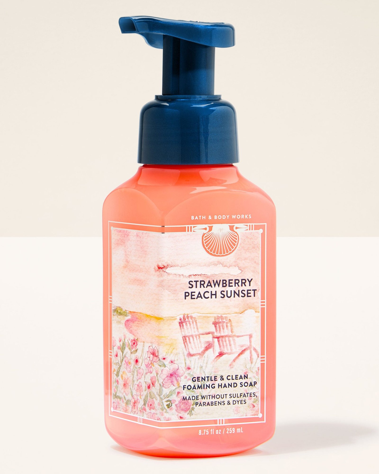 Парфумоване пінне мило для рук Bath & Body Works Strawberry Peach Sunset, 259 мл