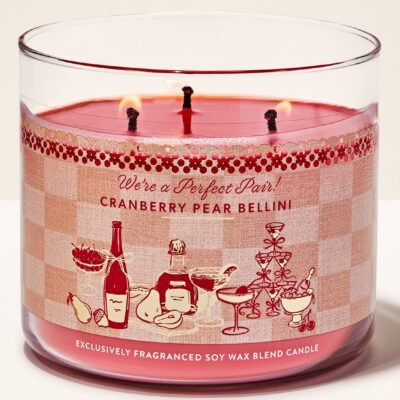 Парфумована свічка на 3 гноти Bath & Body Works Cranberry Pear Bellini, 411 г