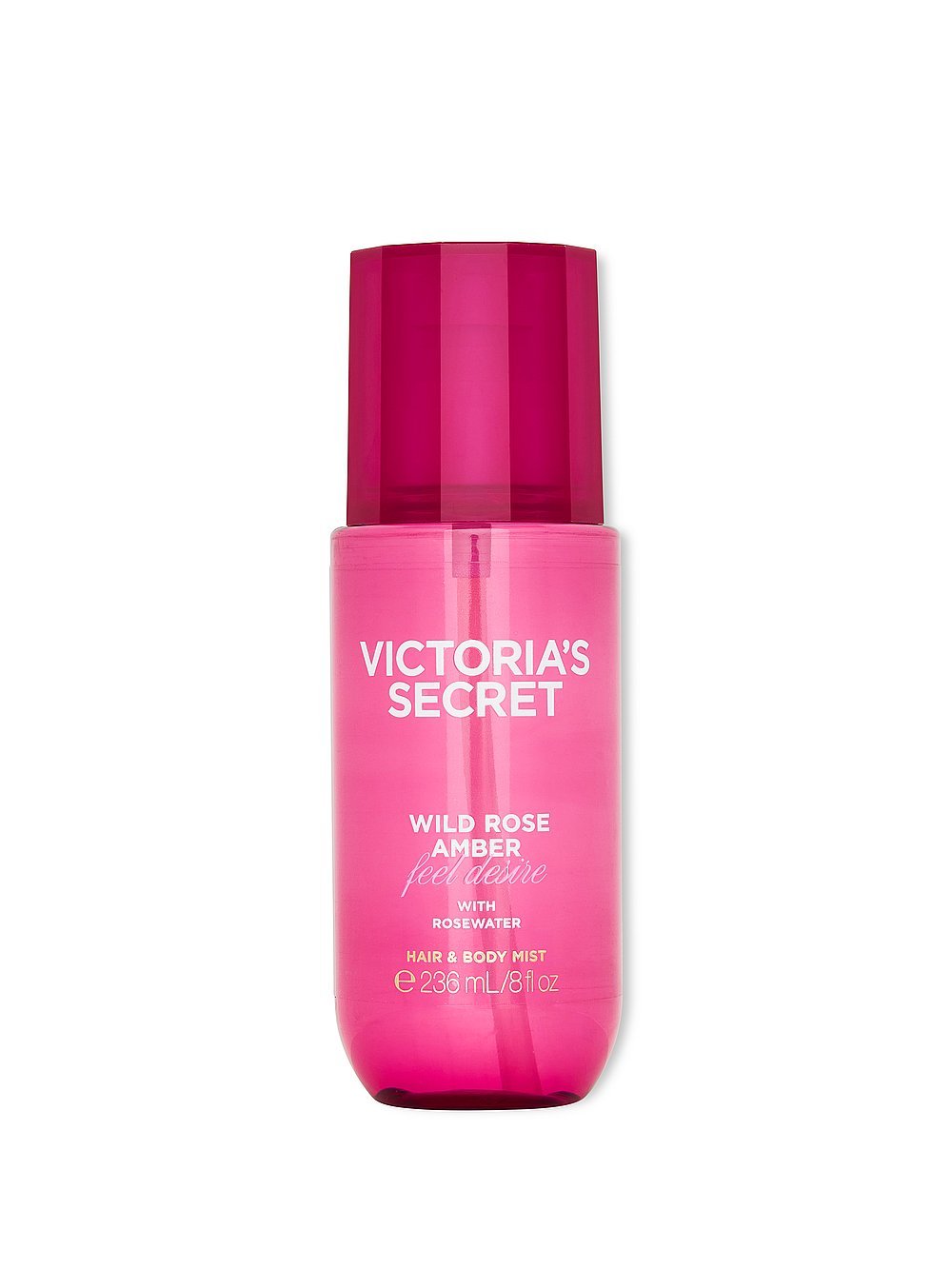 Парфумований спрей для тіла та волосся Victoria's Secret Feel Desire Wild Rose Amber, 236 мл