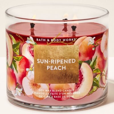 Парфумована свічка на 3 гноти Bath & Body Works Sun-Ripened Peach, 411 г