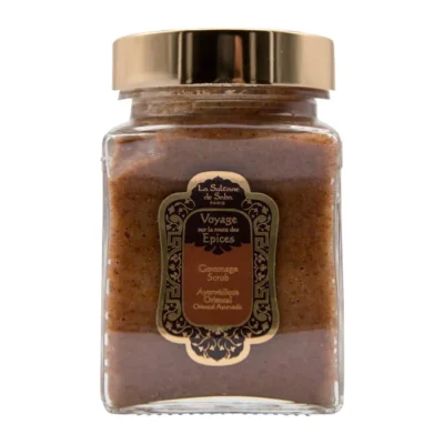 Парфумований скраб для тіла з абрикосовою кісточкою La Sultane De Saba Ayurvedic Amber Vanille Patchouli, 300 мл