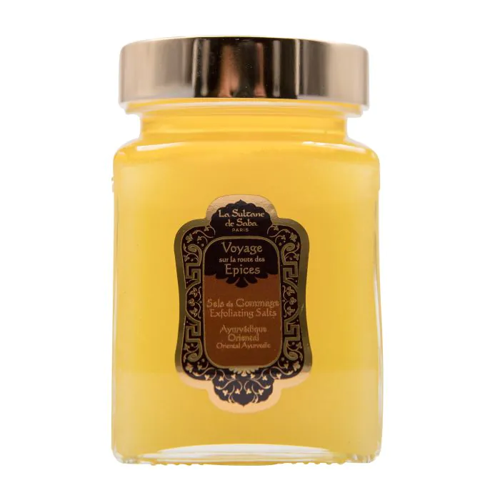 Парфумований сольовий скраб для тіла La Sultane De Saba Ayurvedic Amber Vanille Patchouli, 300 мл