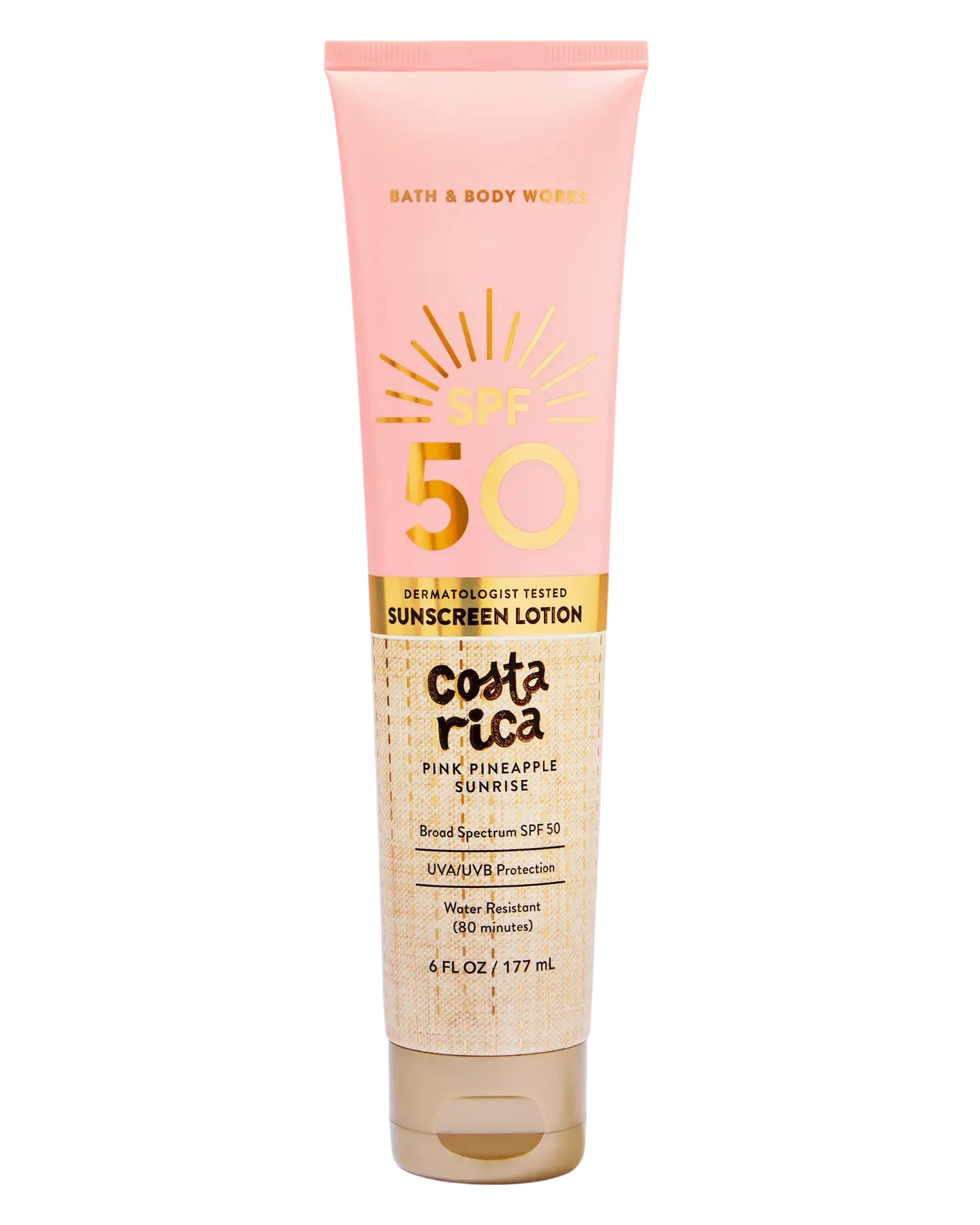 Парфумований лосьйон для тіла SPF 50 Bath & Body Works Costa Rica Pink Pneapple Sunrise, 177 мл