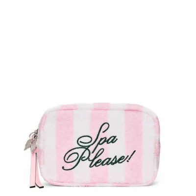 Косметичка махрова Victoria's Secret Shine Logo Travel Makeup Bag