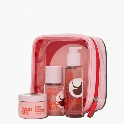 Подарунковий набір Victoria's Secret PINK Coconut Let's Glow Away Shimmer Travel Set