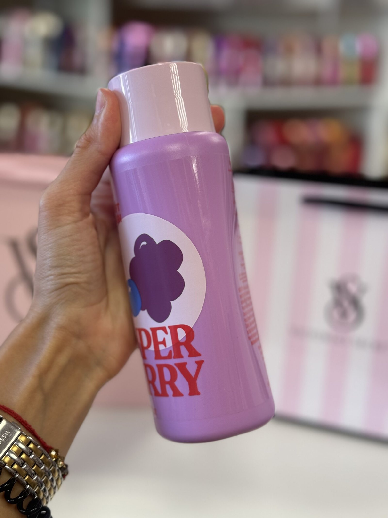 Гель для душу зі скрабуючими частинками Pink Super Berry, 355 мл (NEW) (УЦІНКА)