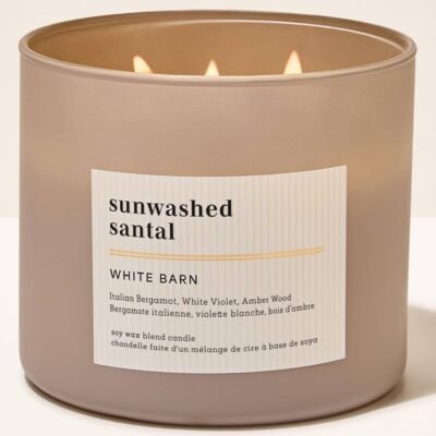 Парфумована свічка на 3 гноти Bath & Body Works Sunwashed Santal, 411 г